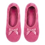 Amaryllis Slippers Γυναικεία Παντόφλα Μπαλαρίνα Βελουτέ Ροζ