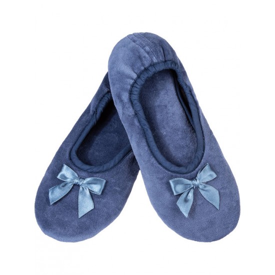 Amaryllis Slippers Γυναικεία Παντόφλα Μπαλαρίνα Βελουτέ Μπλε