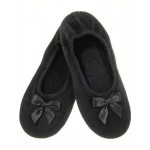Amaryllis Slippers Γυναικεία Παντόφλα Μπαλαρίνα Βελουτέ Μαύρο