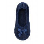 Amaryllis Slippers Γυναικεία Παντόφλα Μπαλαρίνα Βελουτέ Μπλε Σκούρο