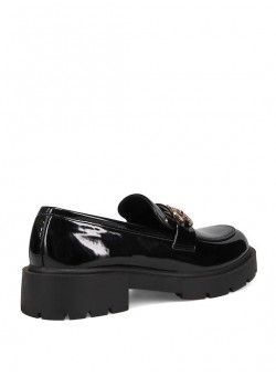 Camille 100000434-014 Γυναικείο μαύρο λουστρίνι loafer