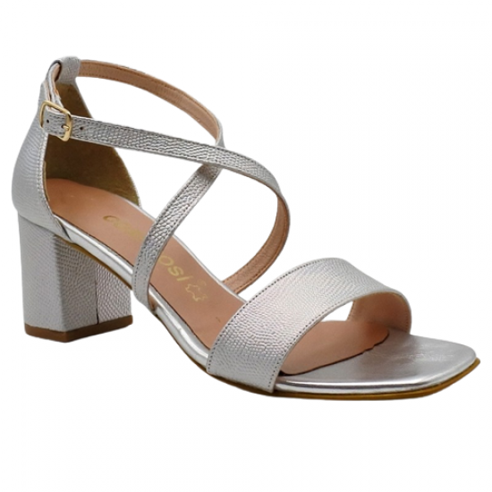 COSI COSI  Γυναικείο Πέδιλο 1551 - Silver - Black -Bronze