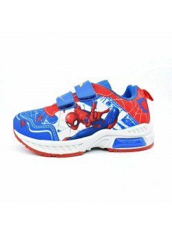 Disney Junior Spider-man Παιδικό Sneaker SPI7697 με Σκρατς & Φωτάκια για Αγόρι Μπλε Λευκό Κόκκινο