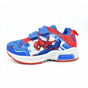 Disney Junior Spider-man Παιδικό Sneaker SPI7697 με Σκρατς & Φωτάκια για Αγόρι Μπλε Λευκό Κόκκινο
