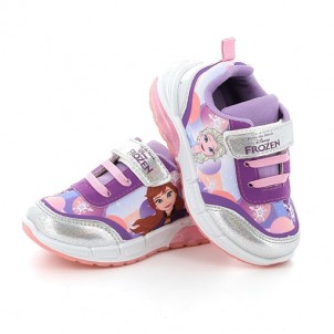 Disney Frozen Παιδικό Sneaker με σκρατς και φωτάκια_FZ012895_Ασημί