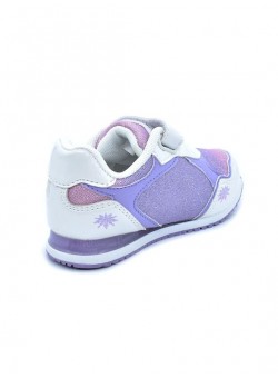 Disney Frozen Παιδικά Sneakers με LED φωτάκια Λευκό Λιλά