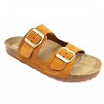 Flivver Γυναικεία Δερμάτινα Ανατομικά Σανδάλια  Κανέλα