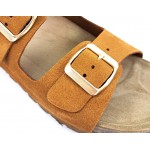 Flivver Γυναικεία Δερμάτινα Ανατομικά Σανδάλια  Κανέλα