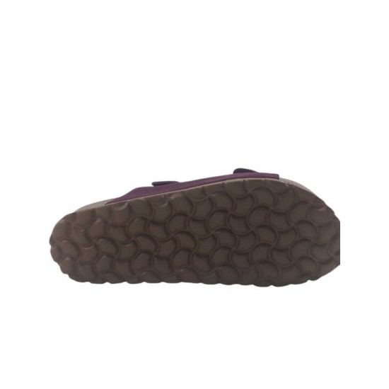 Flivver Γυναικεία Δερμάτινα Ανατομικά Σανδάλια  Μωβ