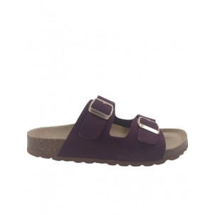 Flivver Γυναικεία Δερμάτινα Ανατομικά Σανδάλια  Μωβ