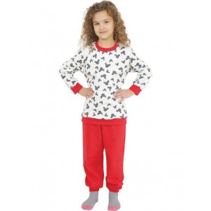 Galaxy Παιδική Χειμερινή Βαμβακερή Πιτζάμα για Κορίτσι Mickey 113-20 Λευκή 