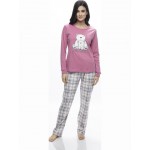 Galaxy Χειμερινό Γυναικείο Σετ Πιτζάμας Βαμβακερό 