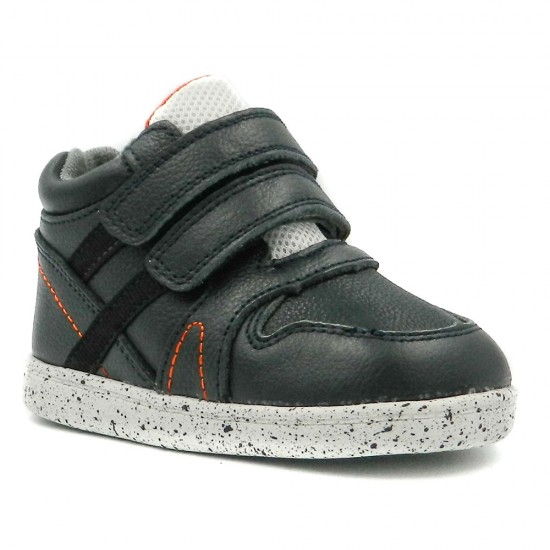 HAPPY BEE Δερμάτινα Μποτάκια για Αγόρι -B184994 -Μαύρο