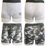 IDER 2-PACK ΑΓΟΡΙΣΤΙΚΟ BOXER ΒΑΜΒΑΚΕΡΟ ΜΕ ΕΞΩΤΕΡΙΚΟ ΛΑΣΤΙΧΟ ΚΑΙ ΣΧΕΔΙΟ CAMOUFLAGE ΚΑΙ ΜΟΝΟΧΡΩΜΟ