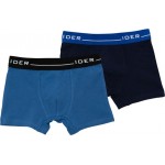 IDER 2-PACK ΑΓΟΡΙΣΤΙΚΟ BOXER ΒΑΜΒΑΚΕΡΟ ΜΕ ΕΞΩΤΕΡΙΚΟ ΛΑΣΤΙΧΟ - BLUE/DENIM