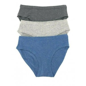 IDER 3-PACK BASICS ΚΟΡΙΤΣΙΣΤΙΚΟ ΣΛΙΠ ΒΑΜΒΑΚΕΡΟ ΜΟΝΟΧΡΩΜΟ ΓΚΡΙ ΜΠΛΕ