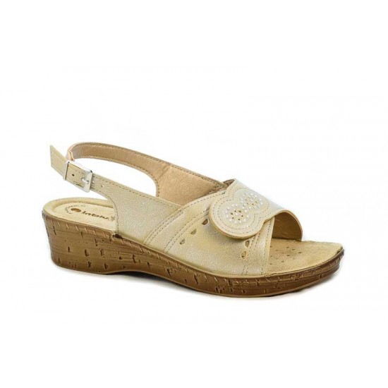 Inblu Καλοκαιρινές Γυναικείες Πλατφόρμες - Πέδιλα Στυλ Παντόφλες - Μαύρο-Μπεζ