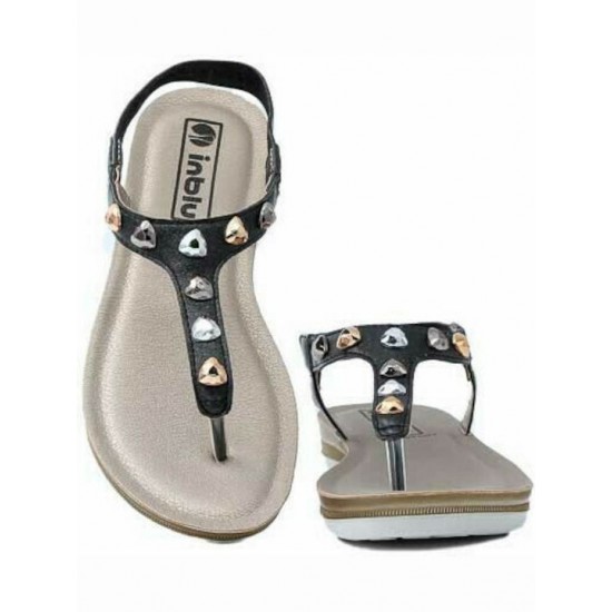 Inblu Γυναικεία Ανατομικά Σανδάλια Baaxoo01 ΜΑΥΡΟ ΜΠΡΟΝΖΕ