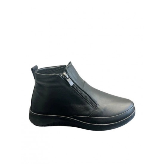 MANLISA  - ΓΥΝΑΙΚΕΙΟ ΔΕΡΜΑΤΙΝΟ ΑΝΑΤΟΜΙΚΟ ΑΕΡΟΣΟΛΟ ΜΠΟΤΑΚΙ MANLISA ΜΑΥΡΟ