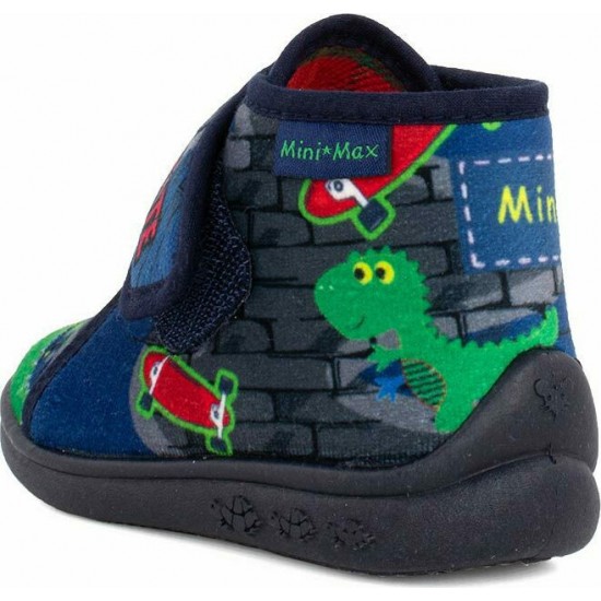 Mini Max Παιδικές Παντόφλες Μποτάκια Ανατομικές για Αγόρι Γκρι V Green