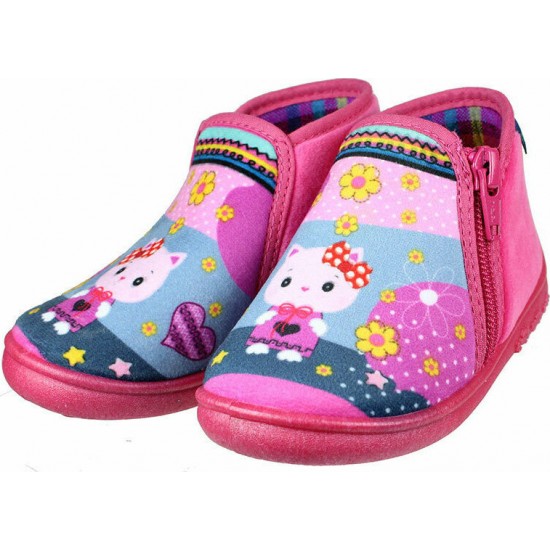 Mini Max Παιδικές Παντόφλες Μποτάκια Ανατομικές για Κορίτσι Φούξια G-Katty