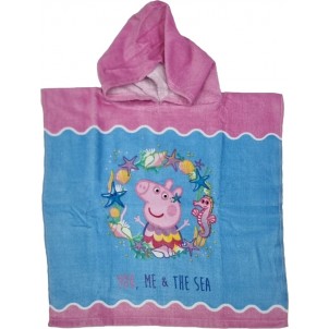Πετσέτα Θαλάσσης - Πόντσο Παραλίας Peppa Pig  σε μπλε χρώμα