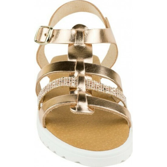 Ricco - Δερμάτινo Ανατομικό Πέδιλο - Χαλκός