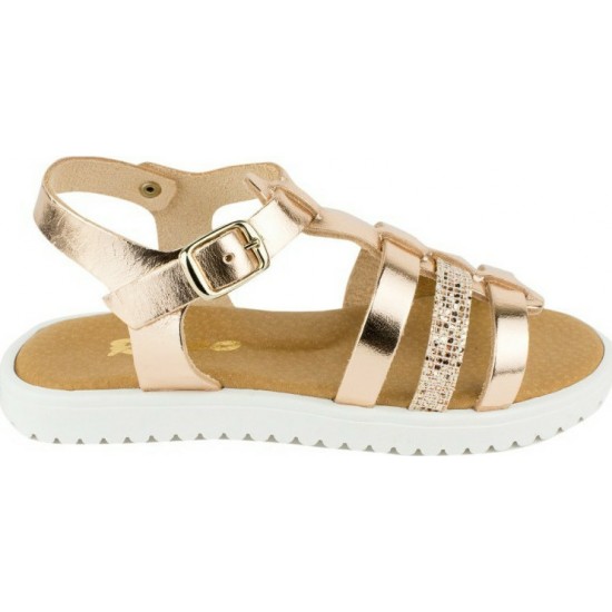 Ricco - Δερμάτινo Ανατομικό Πέδιλο - Χαλκός