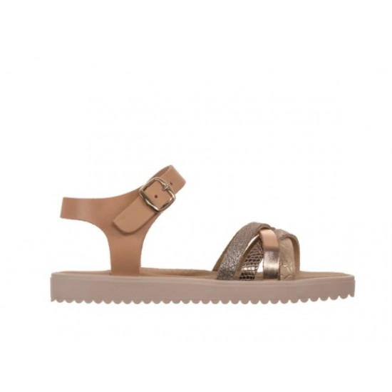 Ricco δερμάτινo ανατομικό παιδικό πέδιλο χαλκός 3020