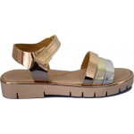 Ricco Δερμάτινο Ανατομικό Πέδιλο A 3063 S1 Χαλκός Ασημί