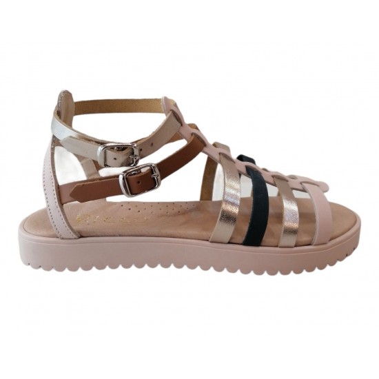 Ricco Δερμάτινα πέδιλα ανατομικά  T-30119-N1