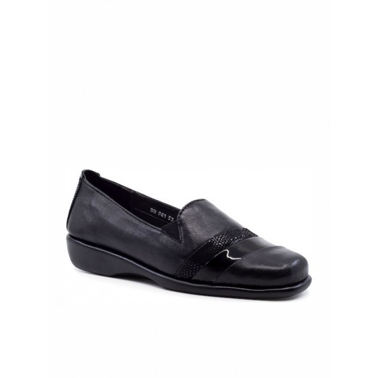 ΓΥΝΑΙΚΕΙΟ ΜΟΚΑΣΙΝΙ ΔΕΡΜΑΤΙΝΟ ΑΝΑΤΟΜΙΚΟ ΑΕΡΟΣΟΛΟ  SABINO ΜΑΥΡΟ