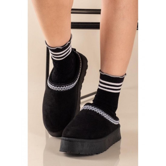 Sabino Κλειστές Γυναικείες Παντόφλες Μαύρες