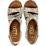 Tatoo Καλοκαιρινά Γυναικεία Δερμάτινα Ανατομικά Πέδιλα  Μπεζ