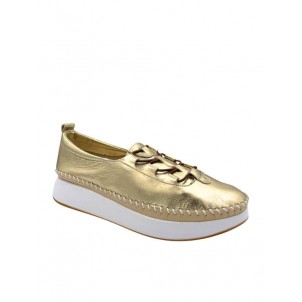 Tatoo Γυναικεία Ανατομικά Sneakers Slip- On σε  Χρώμα Χρυσό