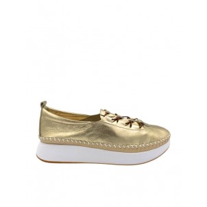 Tatoo Γυναικεία Ανατομικά Sneakers Slip- On σε  Χρώμα Χρυσό