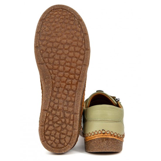 Tatoo Γυναικεία Ανατομικά Sneakers Slip- On σε  Χρώμα Πράσινο Λαδί