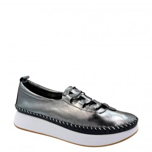 Tatoo Γυναικεία Ανατομικά Sneakers Slip- On σε  Χρώμα Ασημί