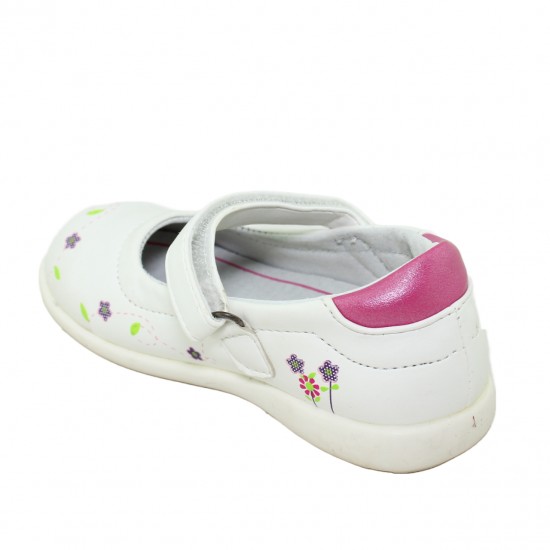 TOYITI παιδική μπαρέτα με δερμάτινο ανατομικό πατάκι HLL35003 WHITE