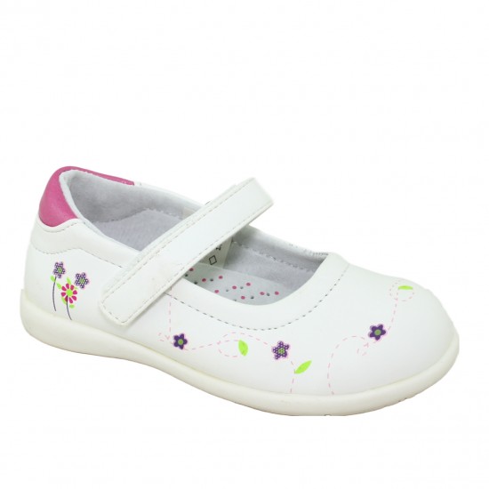 TOYITI παιδική μπαρέτα με δερμάτινο ανατομικό πατάκι HLL35003 WHITE