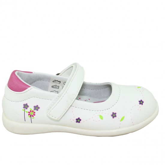 TOYITI παιδική μπαρέτα με δερμάτινο ανατομικό πατάκι HLL35003 WHITE