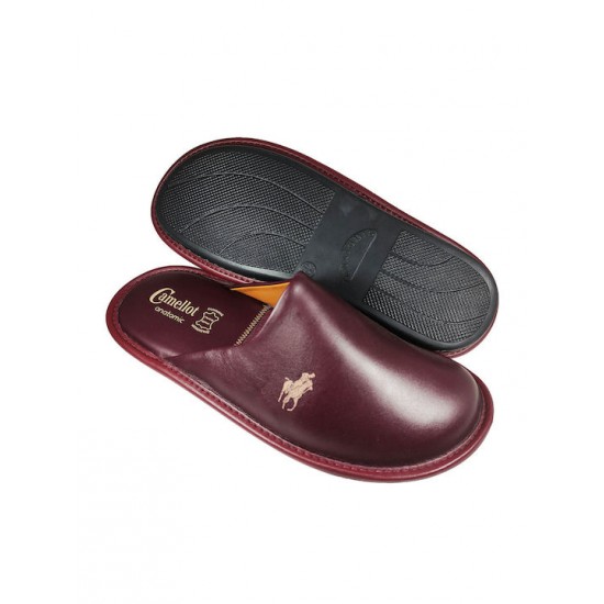 Camellot anatomic - Ανδρικές δερμάτινες παντόφλες 