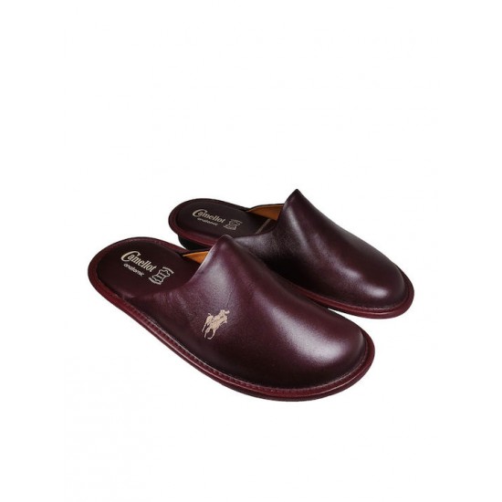 Camellot anatomic - Ανδρικές δερμάτινες παντόφλες 