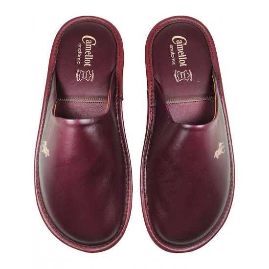 Camellot anatomic - Ανδρικές δερμάτινες παντόφλες 