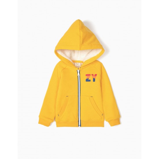 Zippy Παιδική ζακέτα με επένδυση γούνα φλις 