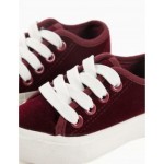 Zippy Βελούδινα Sneakers ZB1020-ΜΠΟΡΝΤΩ